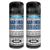 2X Paint Factory Hammered Black Spray Paint 400ml Spray Paint